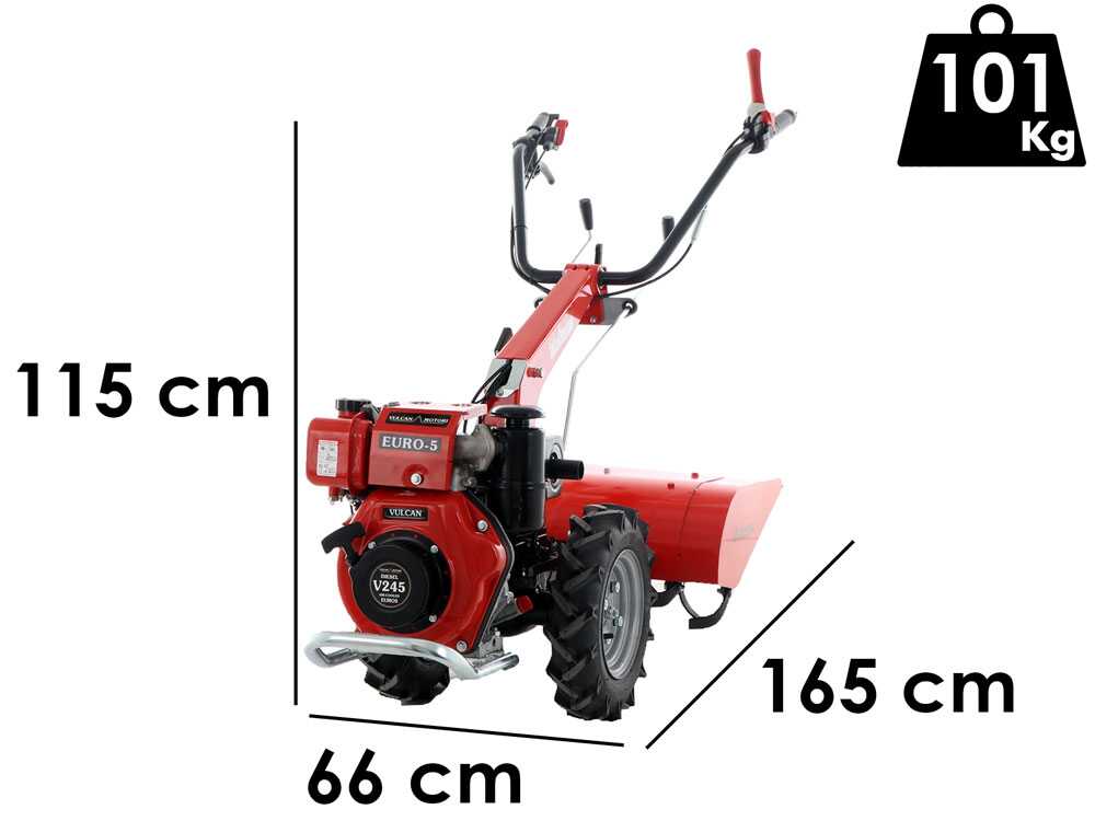 Diesse Minitriss - Motoculteur diesel - Vulcan V245 - 42 Cv - GAILLAC JARDINAGE Diesse Minitriss - Motoculteur diesel - Vulcan V245 - 4,2 Cv
