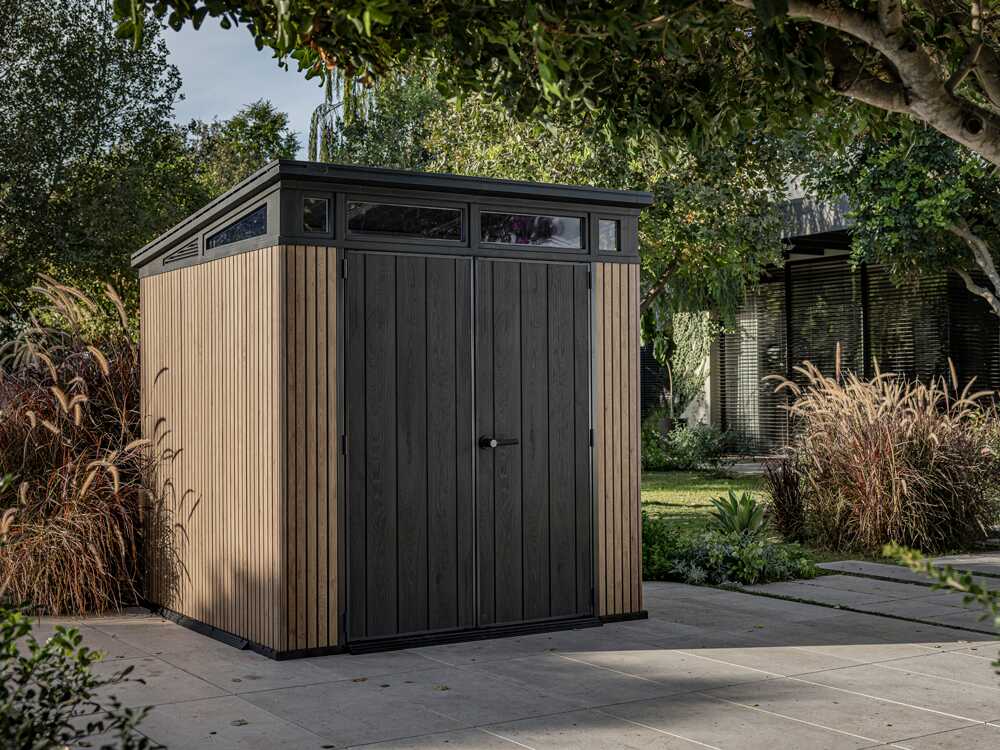 Keter Signature Venetian 7x7 - Abri de jardin - Avec porte à double battant - 214x218x226 cm - GAILLAC JARDINAGE Keter Signature Venetian 7x7 - Abri de jardin - Avec porte à double battant - 214x218x226 cm
