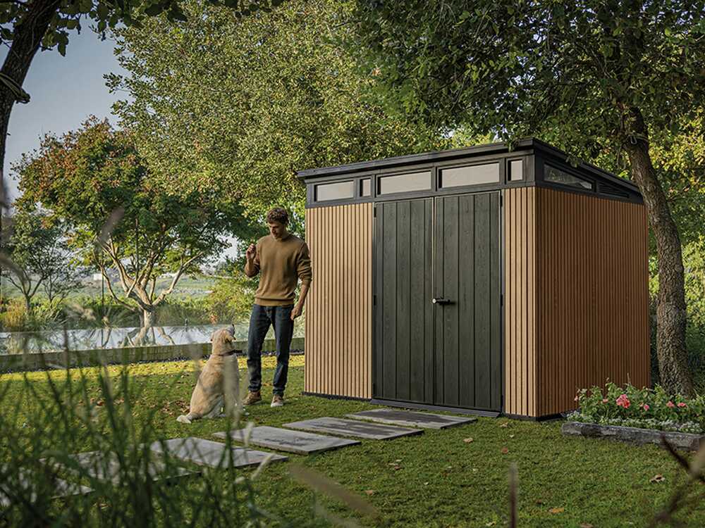 Keter Signature Venetian 9x7 - Abri de jardin - Avec porte à double battant - 277x218x226 cm - GAILLAC JARDINAGE Keter Signature Venetian 9x7 - Abri de jardin - Avec porte à double battant - 277x218x226 cm