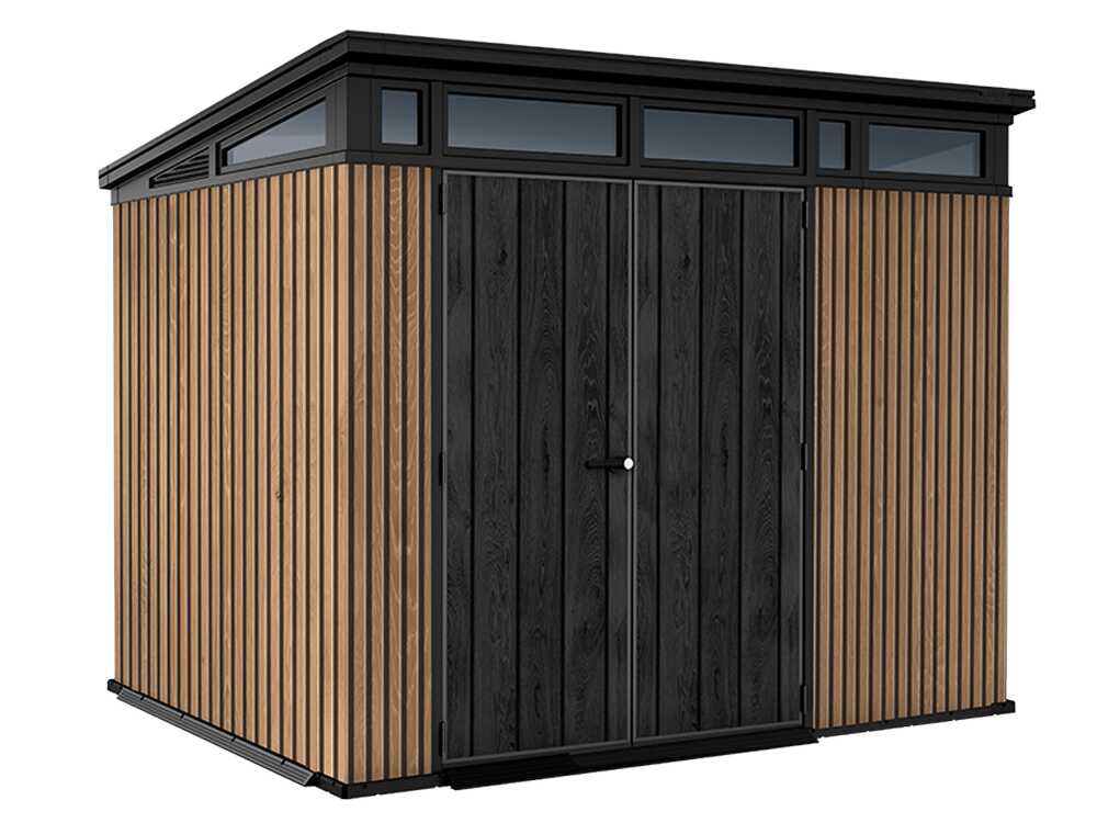 Keter Signature Venetian 9x7 - Abri de jardin - Avec porte à double battant - 277x218x226 cm - GAILLAC JARDINAGE Keter Signature Venetian 9x7 - Abri de jardin - Avec porte à double battant - 277x218x226 cm