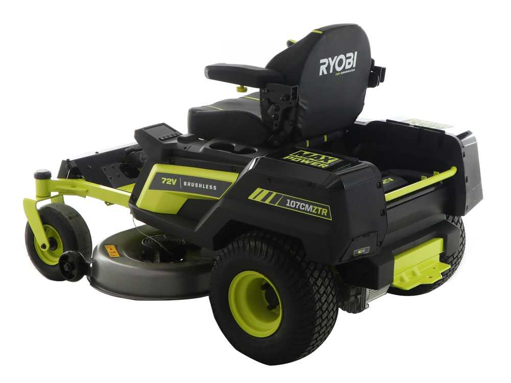 Ryobi ZTRX107 - Tracteur tondeuse sur batterie rayon de braquage zéro - 72V20Ah - coupe de 107cm - 2en1 - GAILLAC JARDINAGE Ryobi ZTRX107 - Tracteur tondeuse sur batterie rayon de braquage zéro - 72V/20Ah - coupe de 107cm - 2en1
