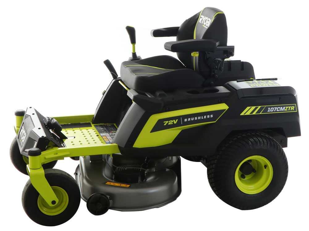 Ryobi ZTRX107 - Tracteur tondeuse sur batterie rayon de braquage zéro - 72V20Ah - coupe de 107cm - 2en1 - GAILLAC JARDINAGE Ryobi ZTRX107 - Tracteur tondeuse sur batterie rayon de braquage zéro - 72V/20Ah - coupe de 107cm - 2en1