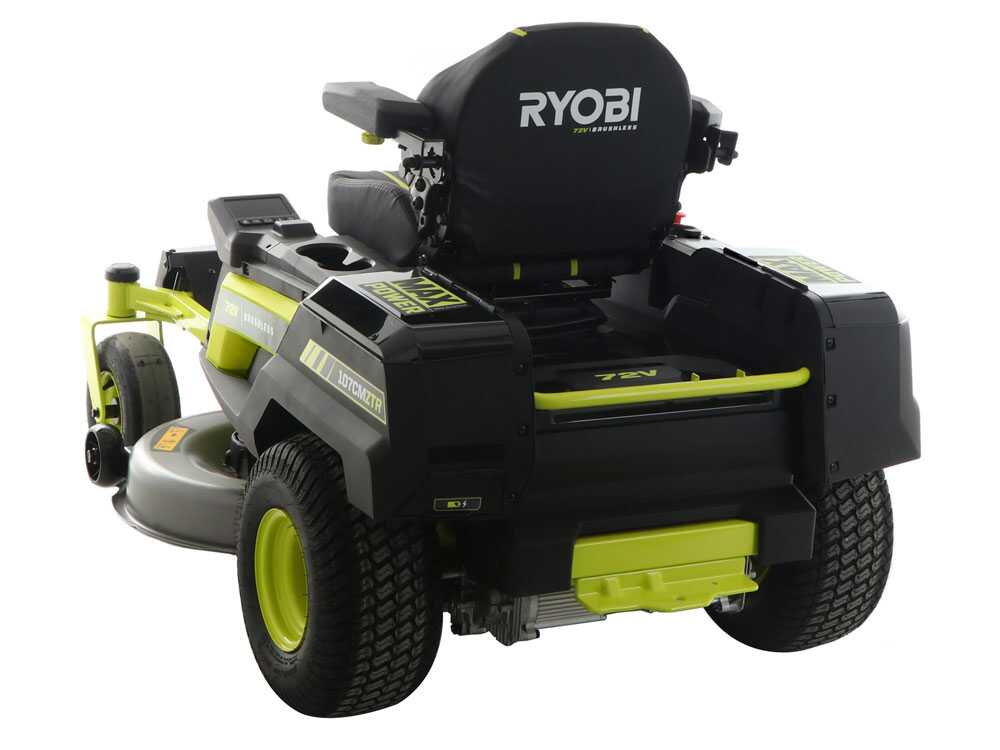 Ryobi ZTRX107 - Tracteur tondeuse sur batterie rayon de braquage zéro - 72V20Ah - coupe de 107cm - 2en1 - GAILLAC JARDINAGE Ryobi ZTRX107 - Tracteur tondeuse sur batterie rayon de braquage zéro - 72V/20Ah - coupe de 107cm - 2en1